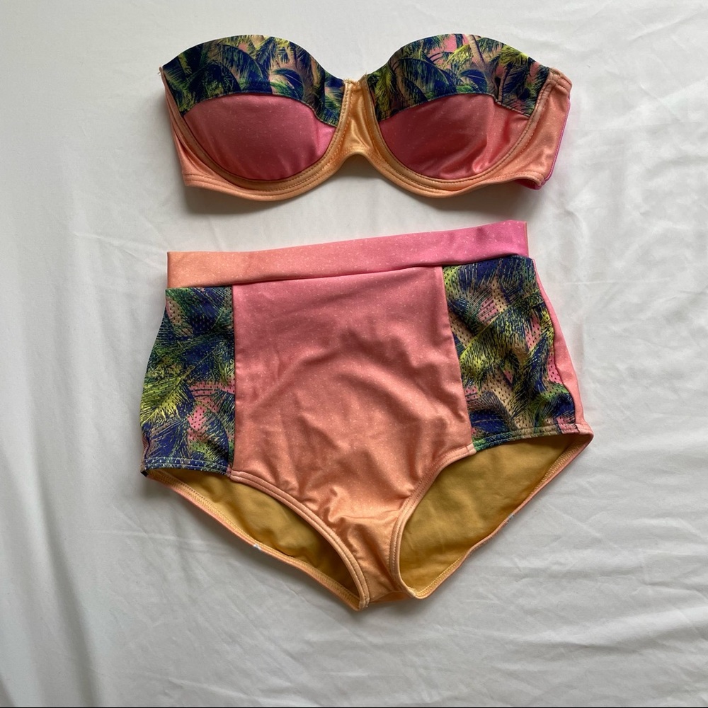 High waisted bikini set